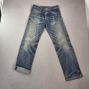 VTG Levis 501 Jeans Mens Selvedge LVC Whiskers Honeycomb Thrashed Fits 28x30